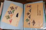 VÄRLDEN. FDC och några andra brev i fem album. Grönland, Färöarna, Norge, Island inkl bättre. Dessutom två album blandade länder med flera intressanta, bl.a. fyra FDC/brev från TANNU TUVA 1930-tal.