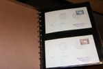 VÄRLDEN. FDC och några andra brev i fem album. Grönland, Färöarna, Norge, Island inkl bättre. Dessutom två album blandade länder med flera intressanta, bl.a. fyra FDC/brev från TANNU TUVA 1930-tal.