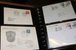 VÄRLDEN. FDC och några andra brev i fem album. Grönland, Färöarna, Norge, Island inkl bättre. Dessutom två album blandade länder med flera intressanta, bl.a. fyra FDC/brev från TANNU TUVA 1930-tal.