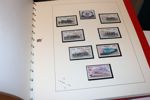 Låda med bl.a. 12 album inkl samlingar Island, Monaco och Vatikanstaten xx 1960-80-tal. Dessutom några album xx motivmärken olika länder och ett par album enklare stämplat.