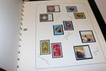 Låda med bl.a. 12 album inkl samlingar Island, Monaco och Vatikanstaten xx 1960-80-tal. Dessutom några album xx motivmärken olika länder och ett par album enklare stämplat.