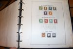 Trevlig samling med fina 4+8 skilling, en del fintandade aur-valörer, bättre kungamärken, zeppelin, luftpost 1934 etc. Även två sidor välgörenhetsmärken "caritas". Samlat till 1999.