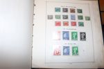 Trevlig samling med fina 4+8 skilling, en del fintandade aur-valörer, bättre kungamärken, zeppelin, luftpost 1934 etc. Även två sidor välgörenhetsmärken "caritas". Samlat till 1999.
