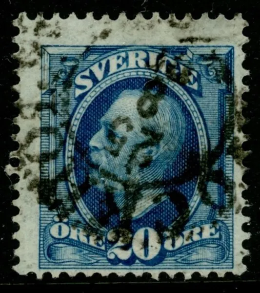 F56a typ II. Med vm del av en omvänd krona horisontellt, en vattenmärkesvariant ännu inte upptagen i Facit. Sällsynthet!