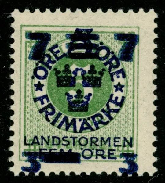 F129v2. Postfriskt ex med tripppel-påtryck, sällsynt. F 4000 kr