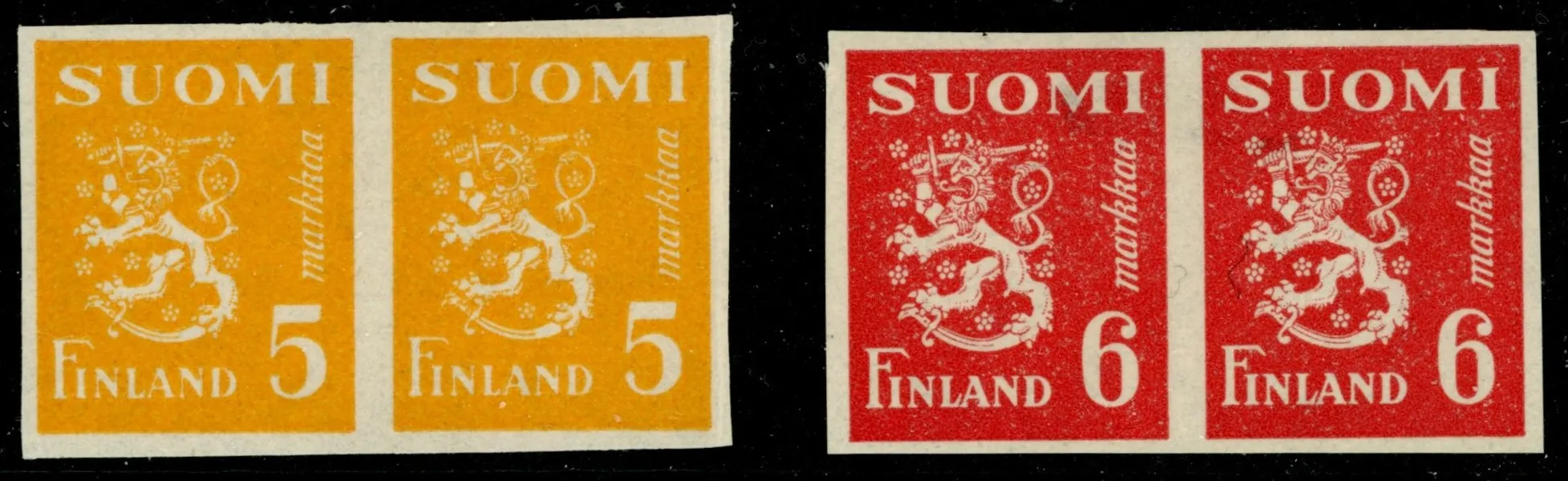 F315, 307v. Otandade par, ostämplade. Ovanligt. F 2700 kr