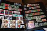Stor flyttlåda med tre samlingar/partier: CEPT-samling på blad + helark (Mi över €1000 enl inl), parti ISRAEL xx/stpl i låda med mängder av frimärken, samt samling tyska förstadagsblad (ETB) + album.