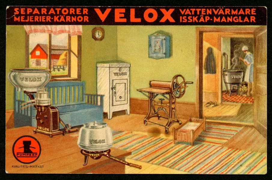 Reklamkort "VELOX", obeg äldre kort