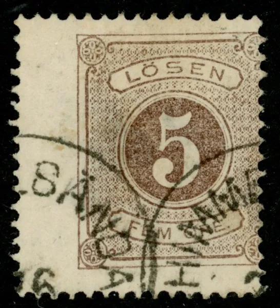 L3. HIMMELSÄNDA, delad ovanlig stämpel på snedcentrerat ex. Stor tunn fläck. Postal 1500 kr