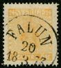 F10i. FALUN 20.3.1873. Vackert ex av en bättre nyans, dock en kluven tandspets upptill.