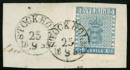 F2a1. STOCKHOLM 25.9.1855. Fräscht ex på ett litet klipp (nsc).