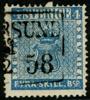 F2l. (ÖSTE)RSUND X1.2.XX58. Fint ex med del av 4-kantstämpel och en dubbeltand.