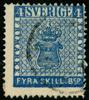F2m. Stämplat ex i kraftig färg, dock inte tillräckligt mörk för att vara n-nyans skulle jag tro.