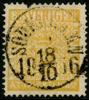 F4. SÖDERHAMN 18.10.1856. Lyxstämplat ex utan reparation, dock skada i övre marginal enl bild.