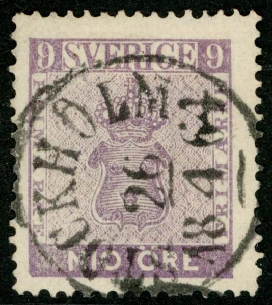 F8. STOCKHOLM 26.4.1864. Fräscht ex med hel, sidvänd stpl.