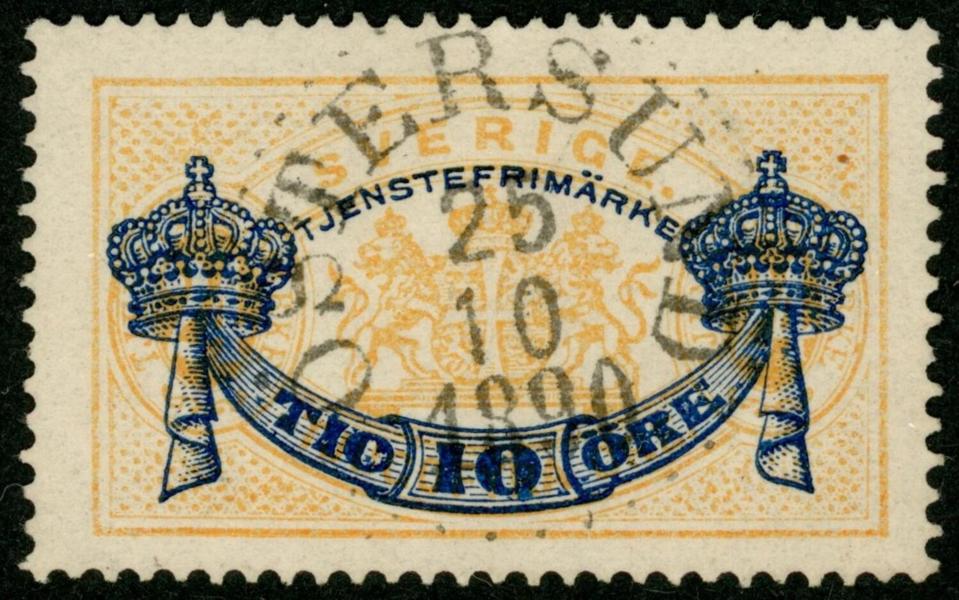 Tj26b. ÖSTERSUND 25.10.1890. Vackert ex (obet kt) nyansbestämt av O.P.