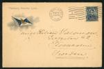 USA. Brev med 5c sänt till Sverige 1906. Vacker vinjett "Hamburg-Amerika Linie".