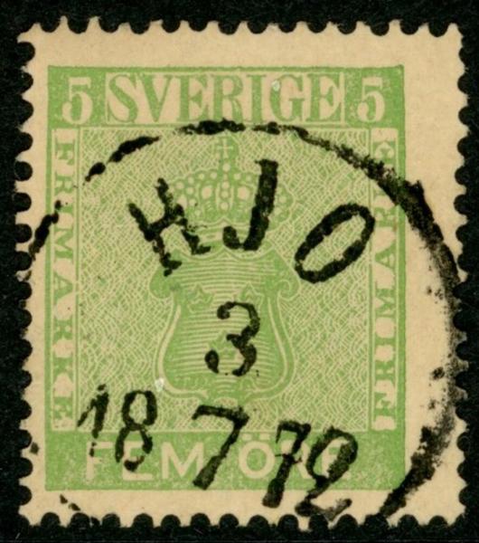 F7f2. HJO 3.7.1872. Vackert stämplat ex!