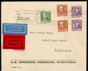 Express-brev till Finland med 55 öres frankering, bl.a. 320B i par. STOCKHOLM 1 27.6.39.
