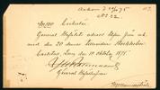 TjbK2. Ovanlig helsak stpl FAGERÅS 18.10.1875. Liten pappersförlust i ena hörnet. (F 4500 kr)