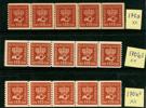 F170. Postfriska 5-strip i alla tre nyanserna. F 5250 kr