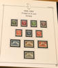 Samling stpl 1938-75 komplett inkl amerikautgåvan F10-18 men utan "Danmark befriet". Dessutom Thule och Slesvig. Vackert monterat på hemgjorda sidor i Lembitpärm.