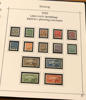 Samling stpl 1938-75 komplett inkl amerikautgåvan F10-18 men utan "Danmark befriet". Dessutom Thule och Slesvig. Vackert monterat på hemgjorda sidor i Lembitpärm.