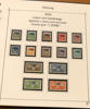 Samling stpl 1938-75 komplett inkl amerikautgåvan F10-18 men utan "Danmark befriet". Dessutom Thule och Slesvig. Vackert monterat på hemgjorda sidor i Lembitpärm.