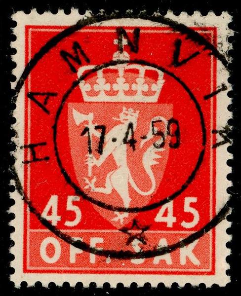 Tj85. Lyxstämplat ex HAMNVIK 17.4.59